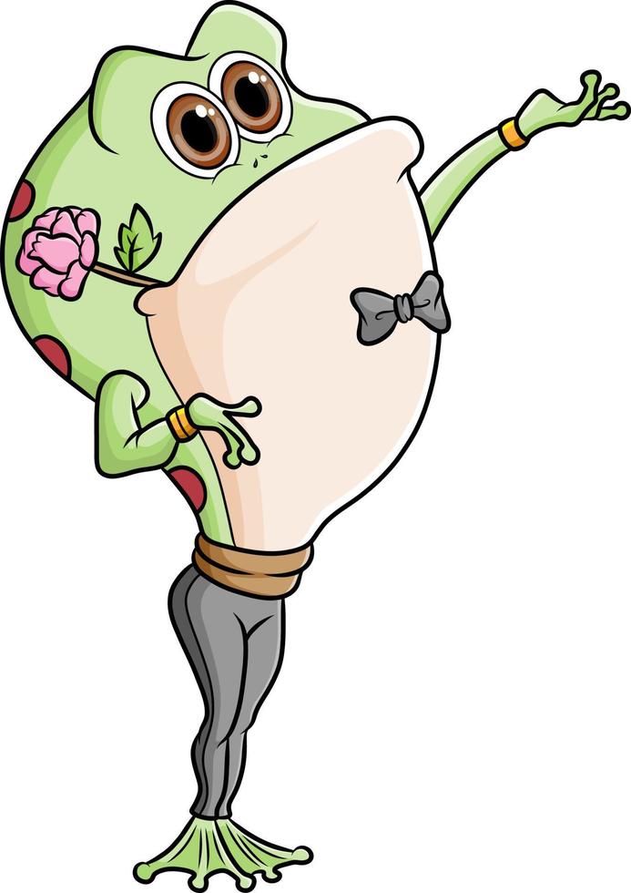 la linda rana está bailando con el buen disfraz y muerde las flores 4923755 Vector en Vecteezy la linda rana está bailando con el buen disfraz y muerde las flores 4923755 Vector en Vecteezy