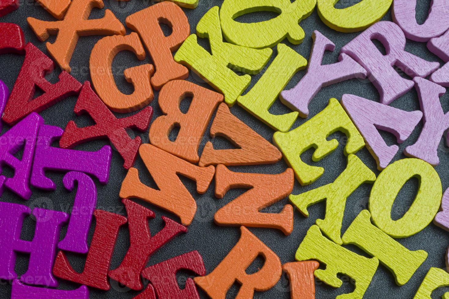 Letters of different colors. photo