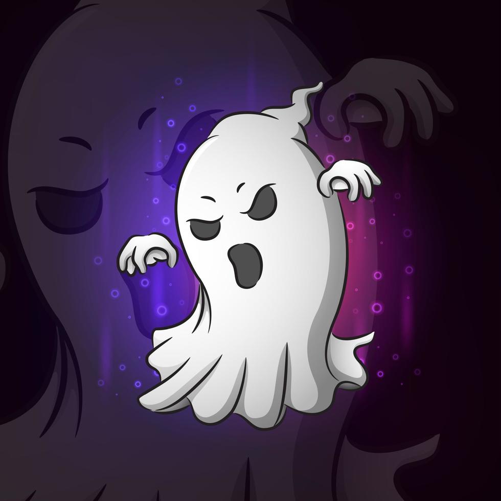 The halloween ghost esport mascot design vector