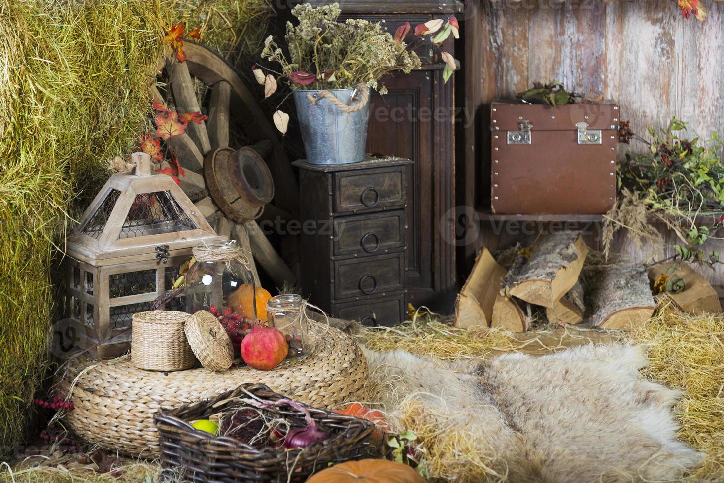 Hay and equipment. photo