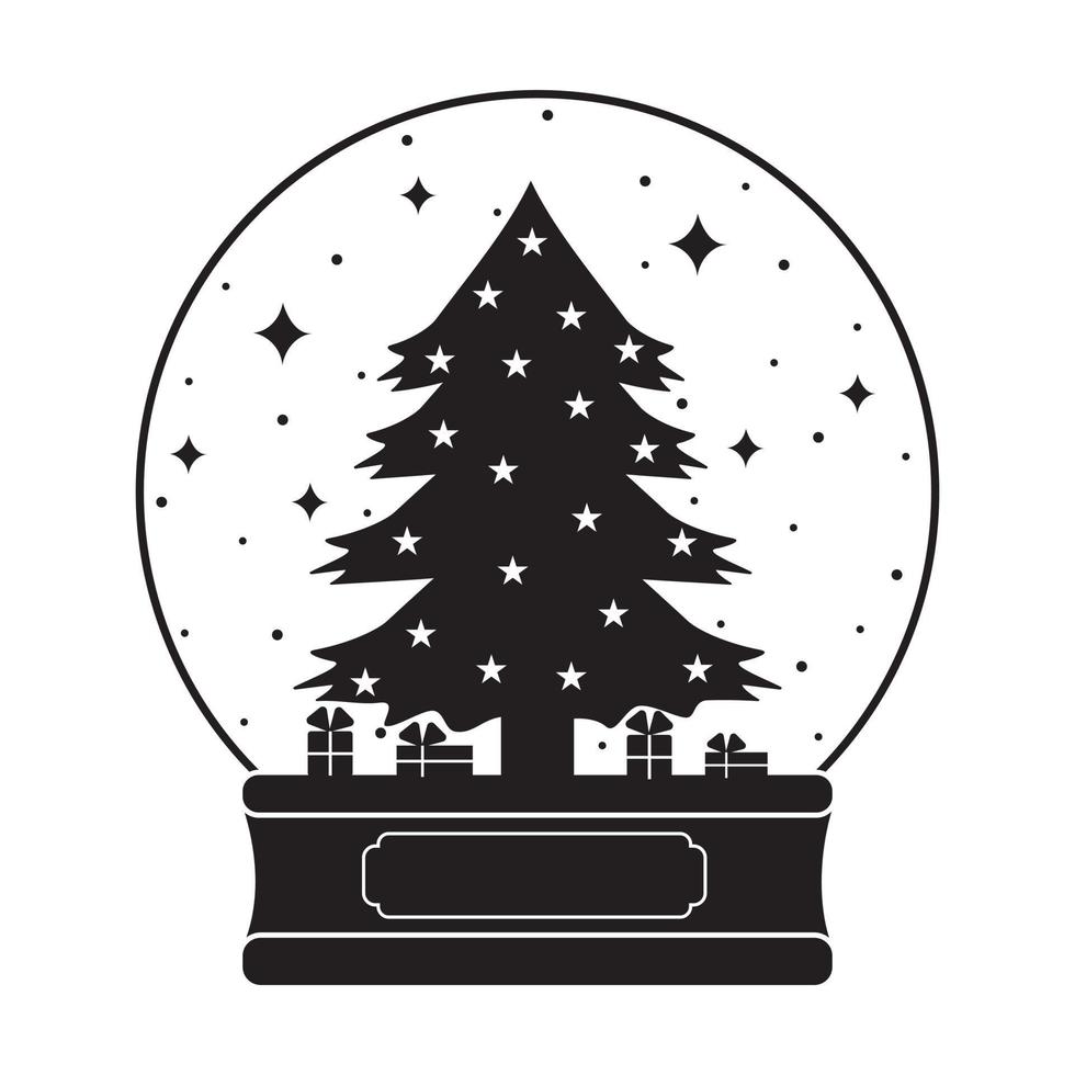 Christmas tree with a pattern vector