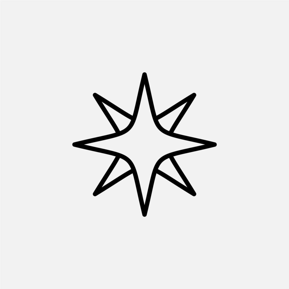 estrellas, icono de línea nocturna, vector, ilustración, plantilla de logotipo. adecuado para muchos propósitos. vector