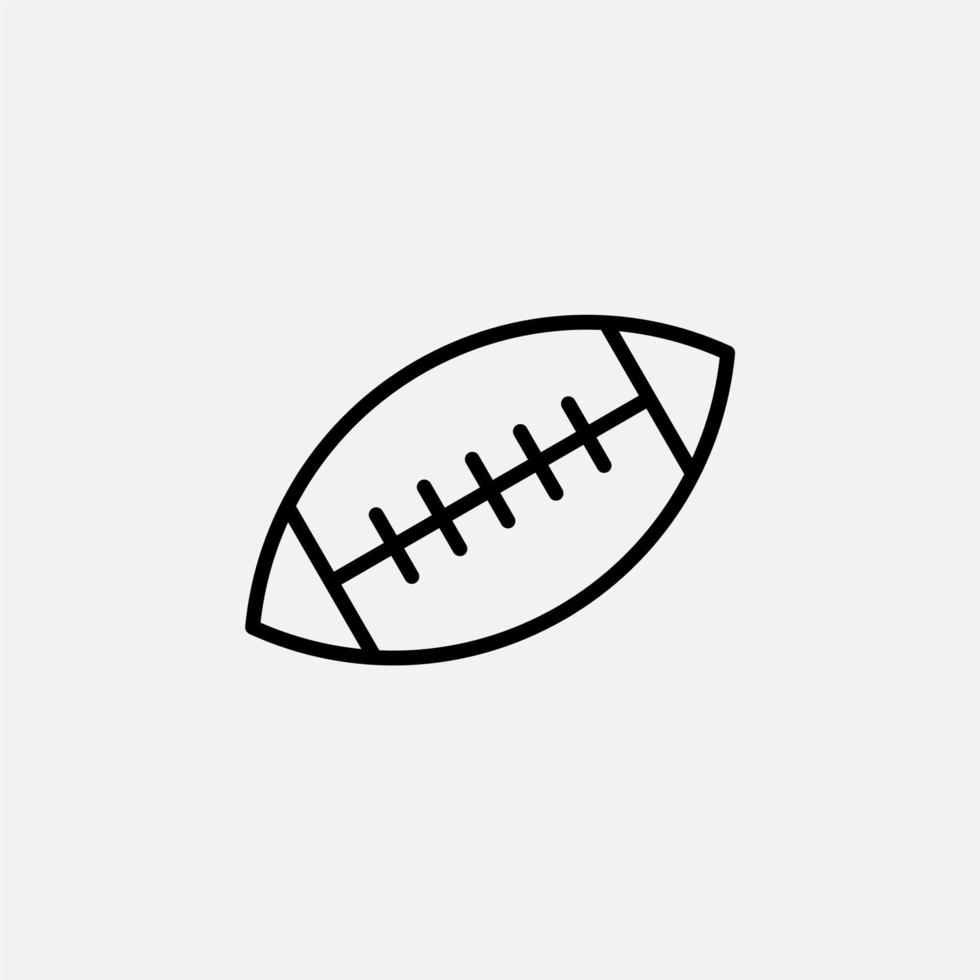 rugby, icono de línea de fútbol americano, vector, ilustración, plantilla de logotipo. adecuado para muchos propósitos. vector