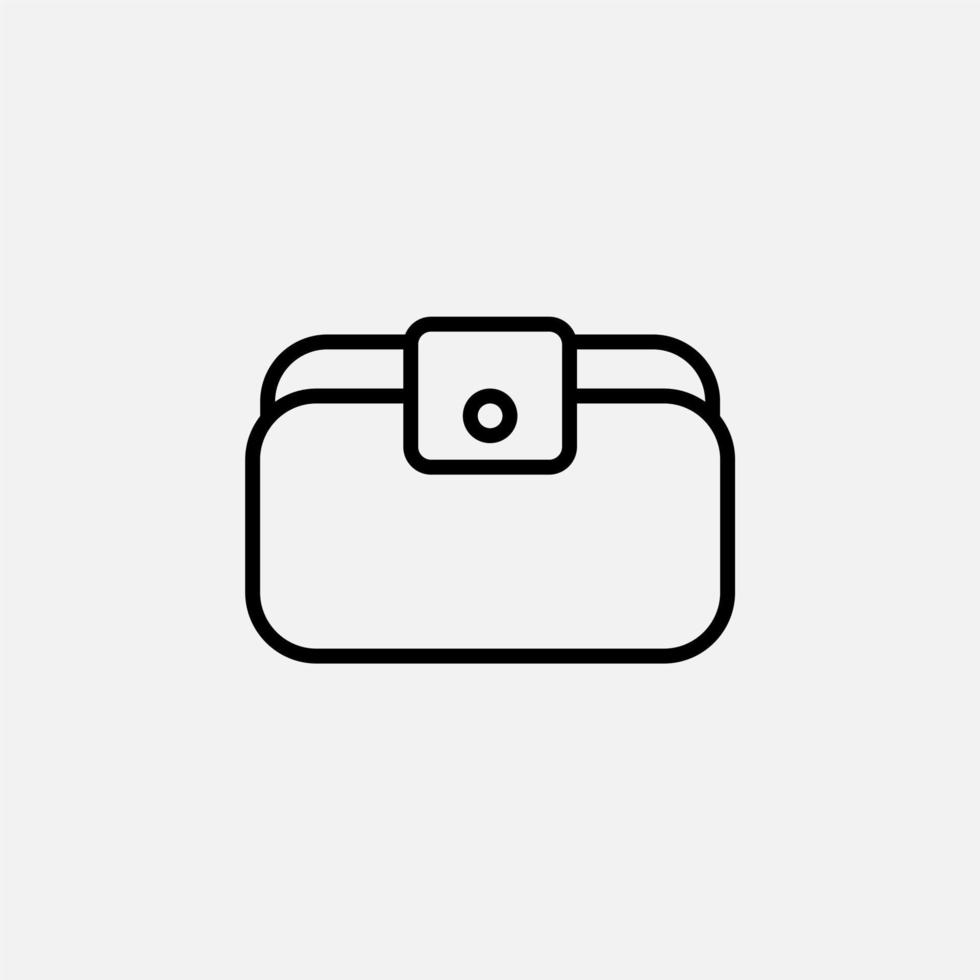 Wallet, Saving, Money Line Icon, Vector, Illustration, Logo Template. Suitable For Many Purposes. vector