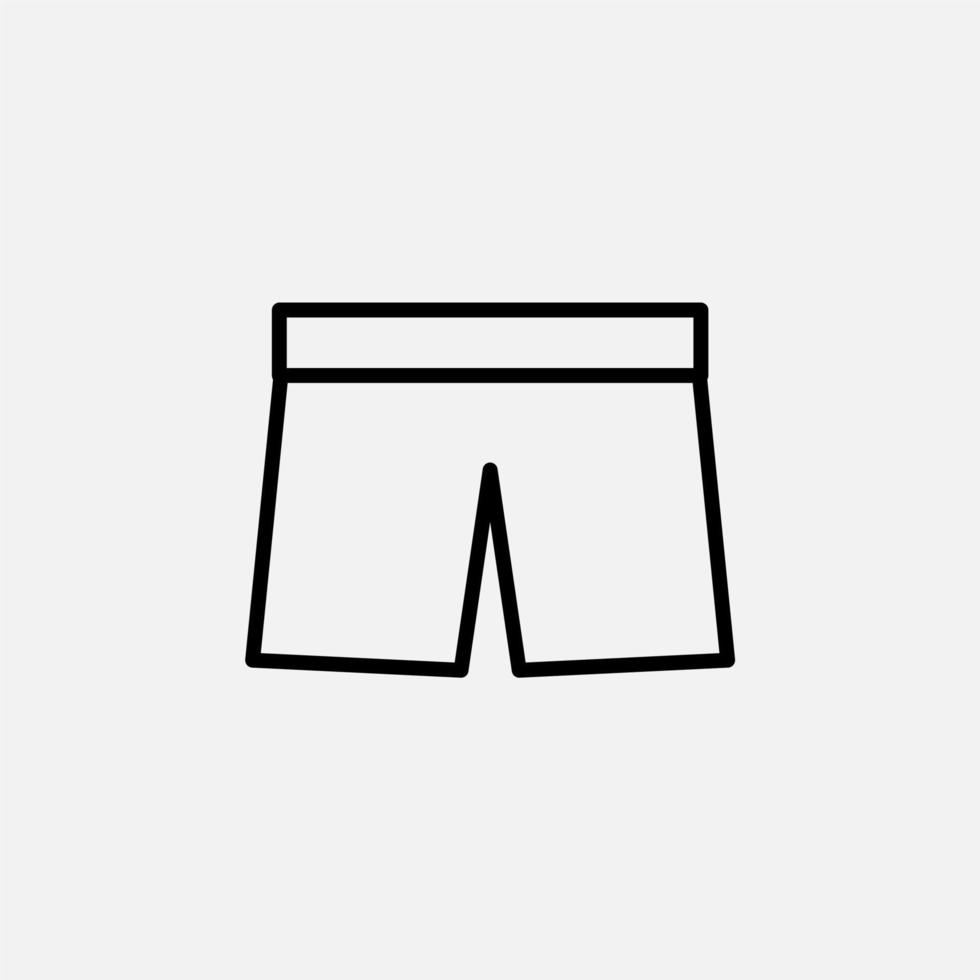 Shorts, Casual, Pants Line Icon, Vector, Illustration, Logo Template. Suitable For Many Purposes. vector