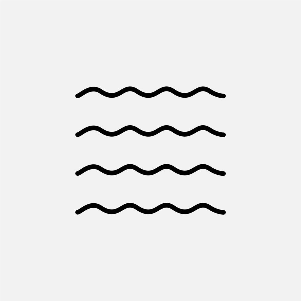 Ocean, Water, River, Sea Line Icon, Vector, Illustration, Logo Template. Suitable For Many Purposes. vector
