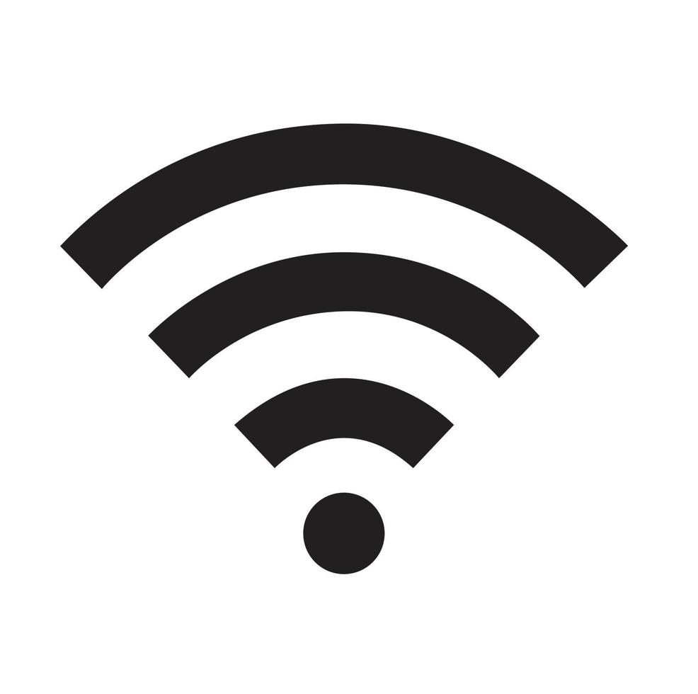 Wifi icon vector, wireless internet sign vector
