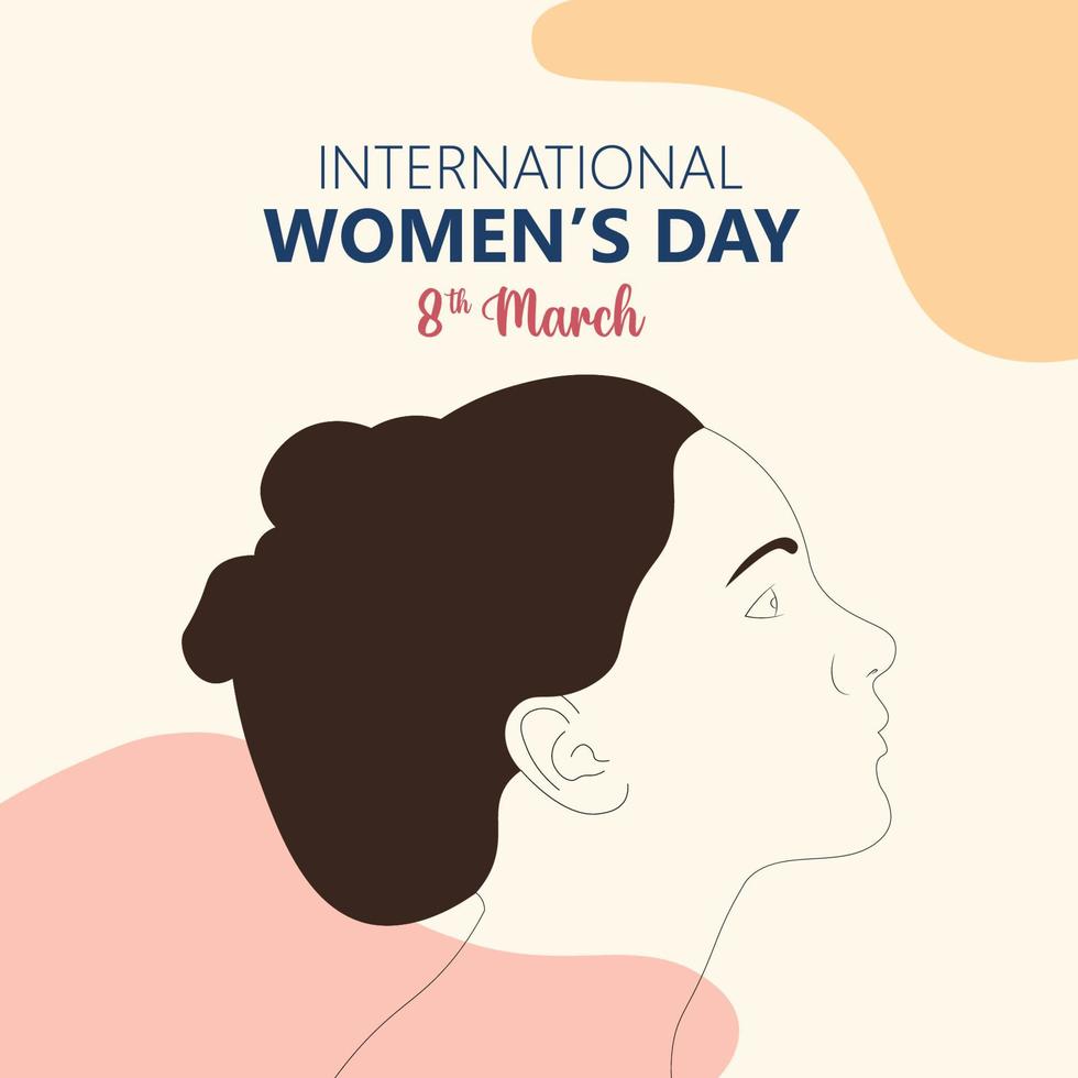 Ilustración de vector de día internacional de la mujer.