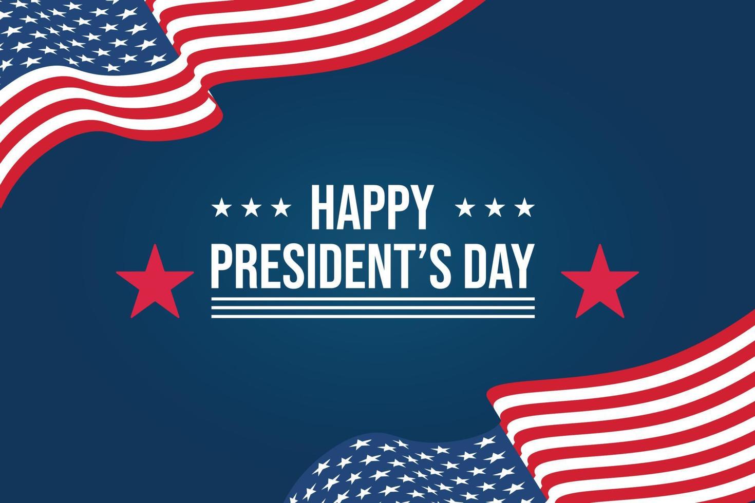 Flat design presidents day event theme vector illustration.