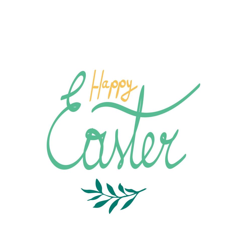 Hapy Easter lettering card vector