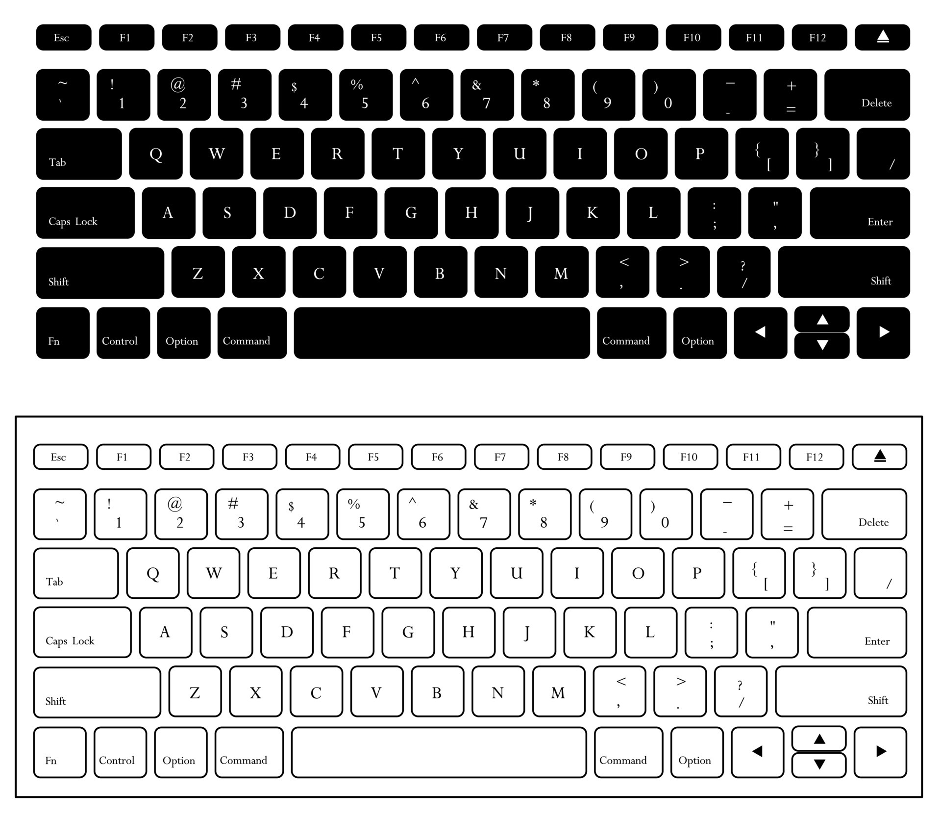 Fotos de Teclado para ordenador portátil blanco y negro - Imagen de ©  william87 #3849258