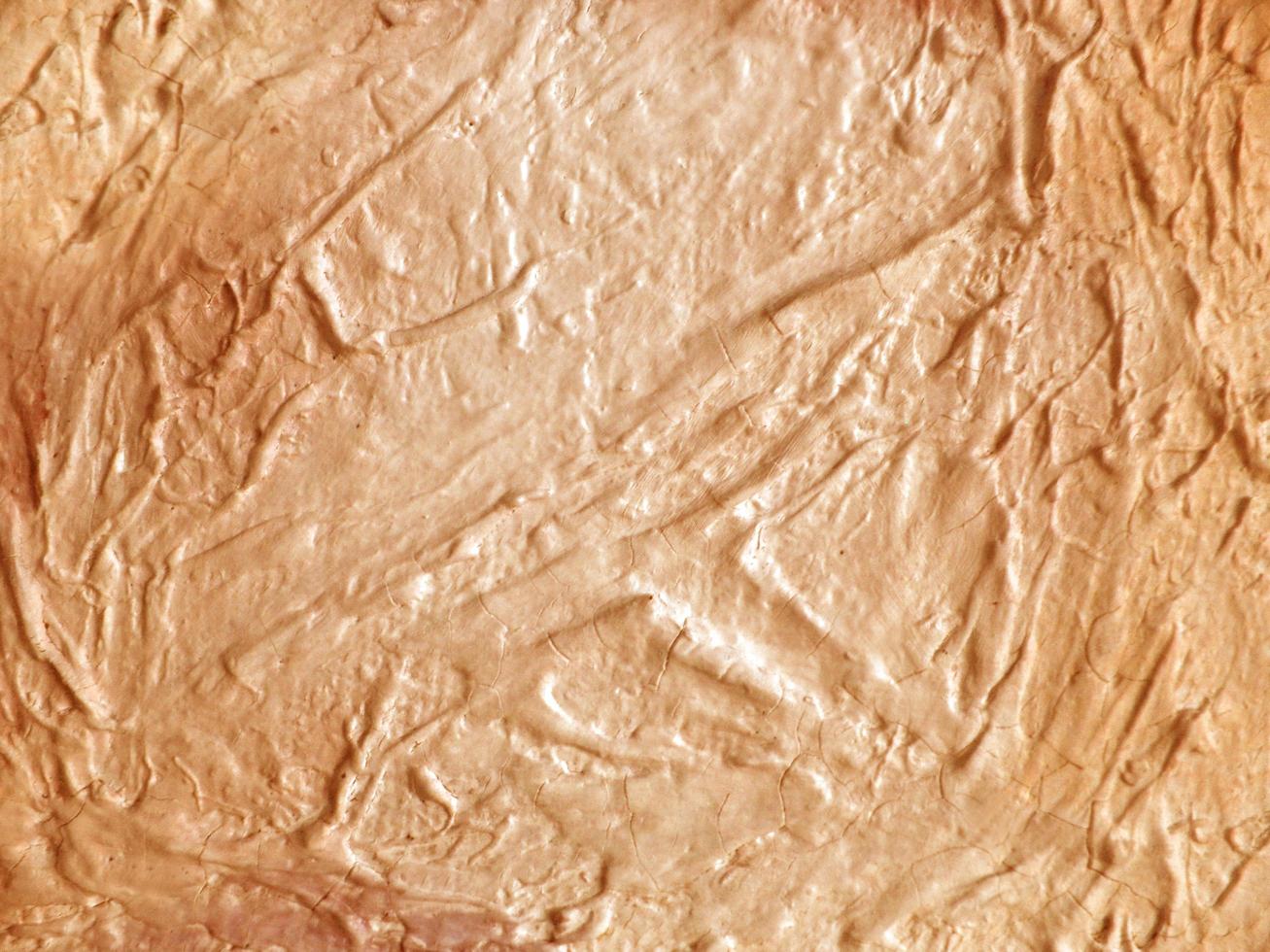 Abstract golden brown background from brush strokes of oil paint. Long streaks of paint by hand. photo