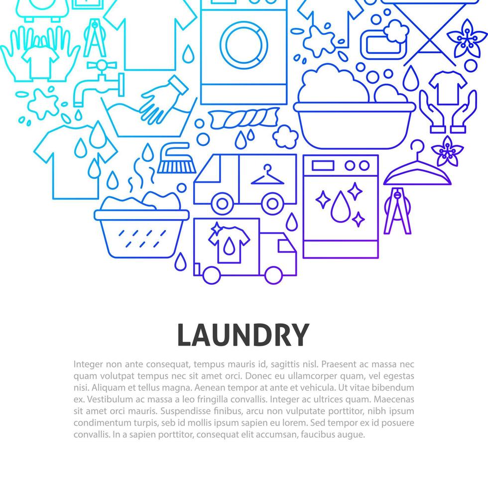 Laundry Line Concept vector