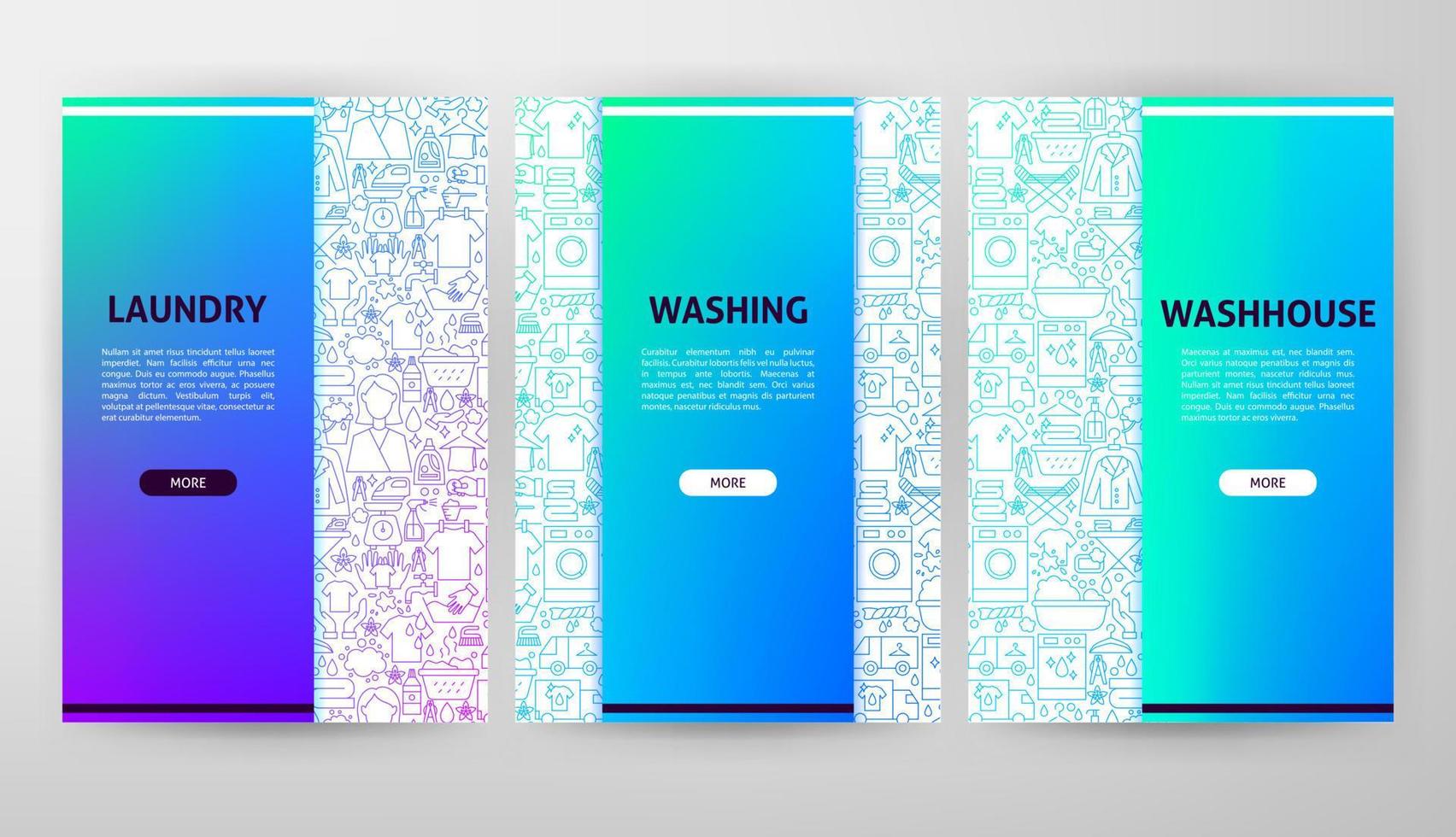 Laundry Web Design vector