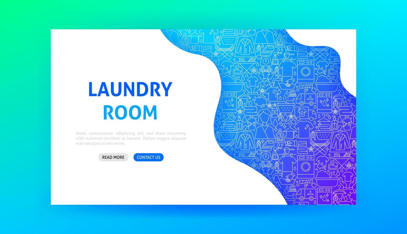 Laundry Room Landing Page vector