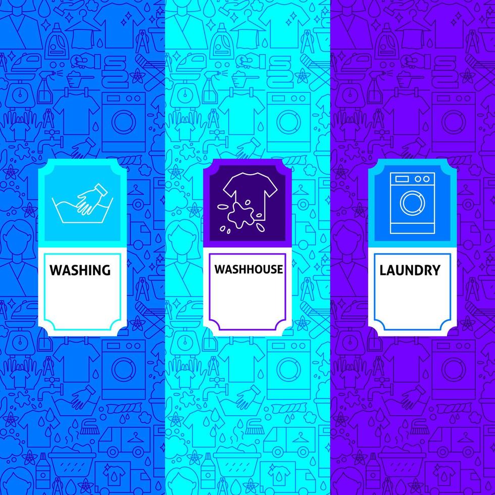 Laundry Package Labels vector