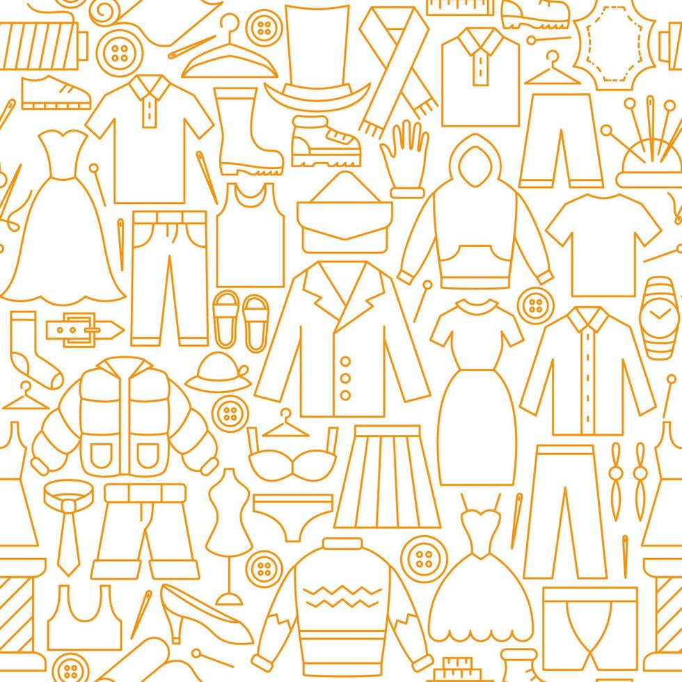 Clothes Line Seamless Pattern vector