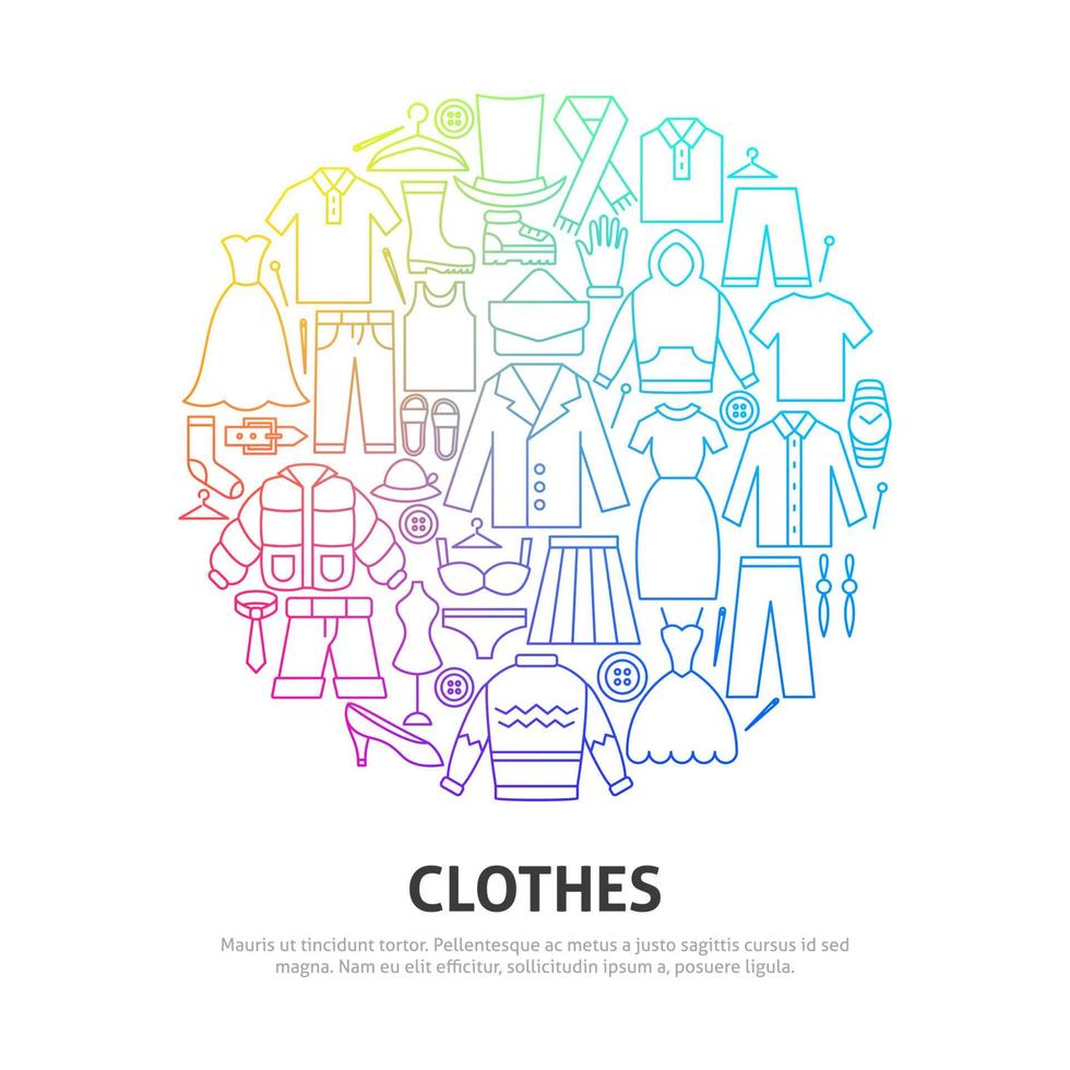 Clothes Circle Concept vector