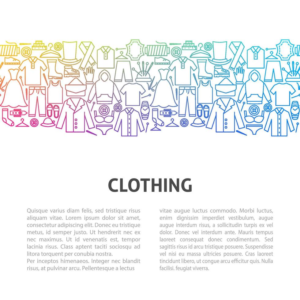 Clothing Line Template vector