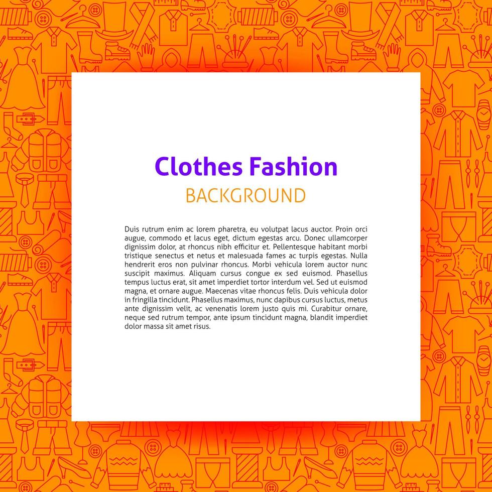 Clothes Fashion Paper Template vector