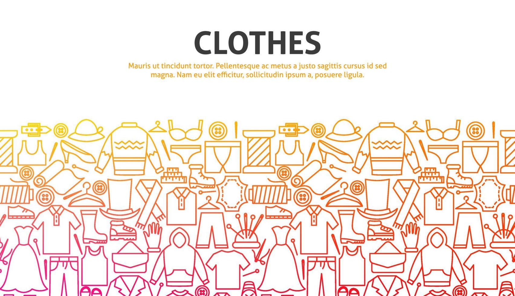 Clothes Outline Concept vector