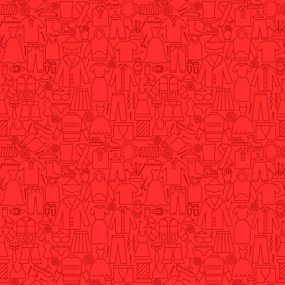 Clothing Line Seamless Pattern vector