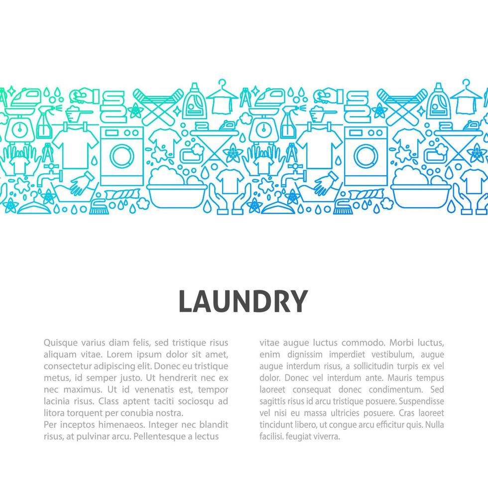 Laundry Line Template vector