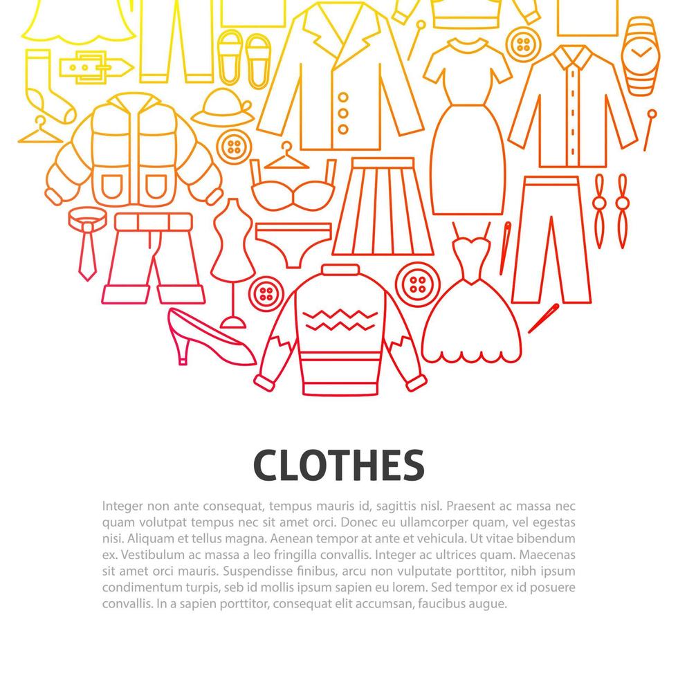 Clothes Line Concept vector