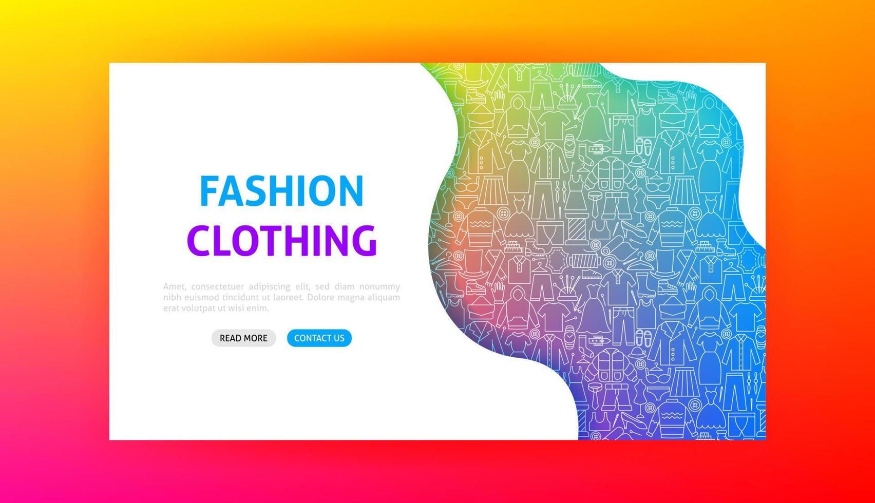 Fashion Clothing Landing Page vector