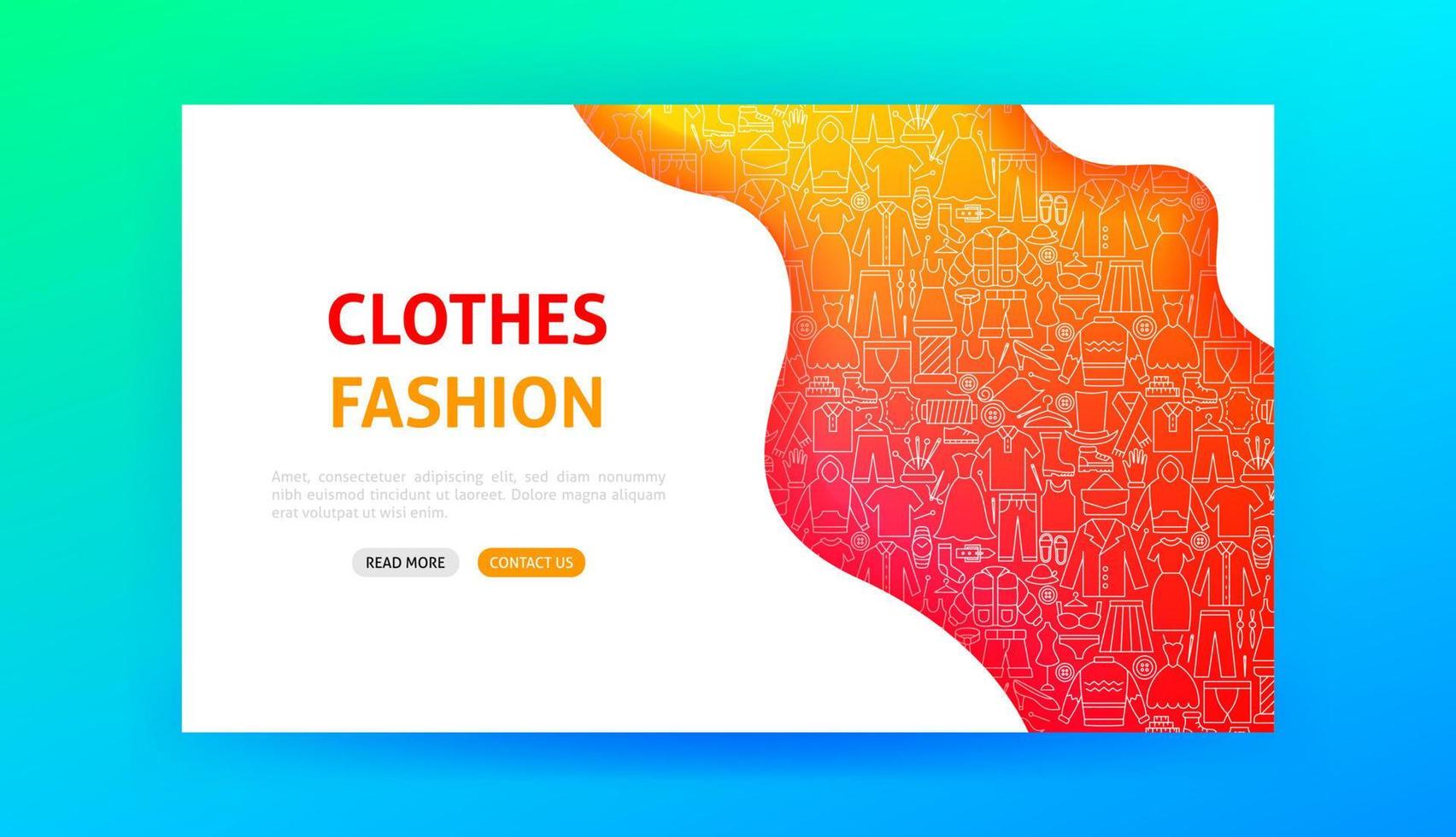 Clothes Fashion Landing Page vector