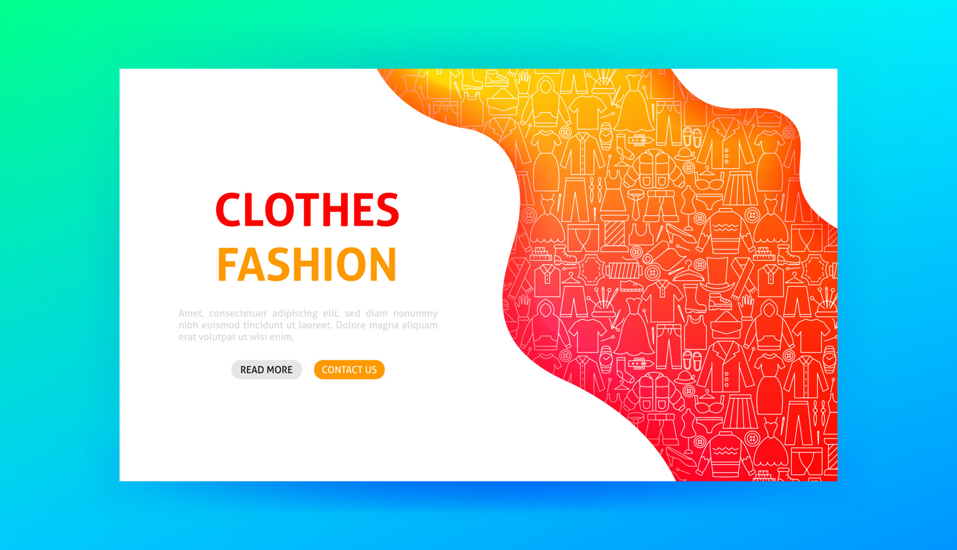 Clothes Fashion Landing Page 4924845 Vector Art at Vecteezy