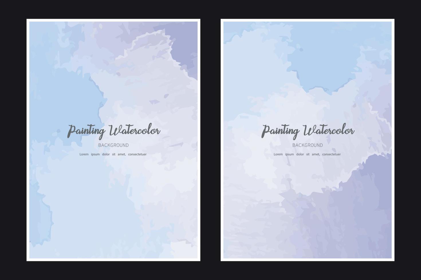 Blue watercolor painting vector