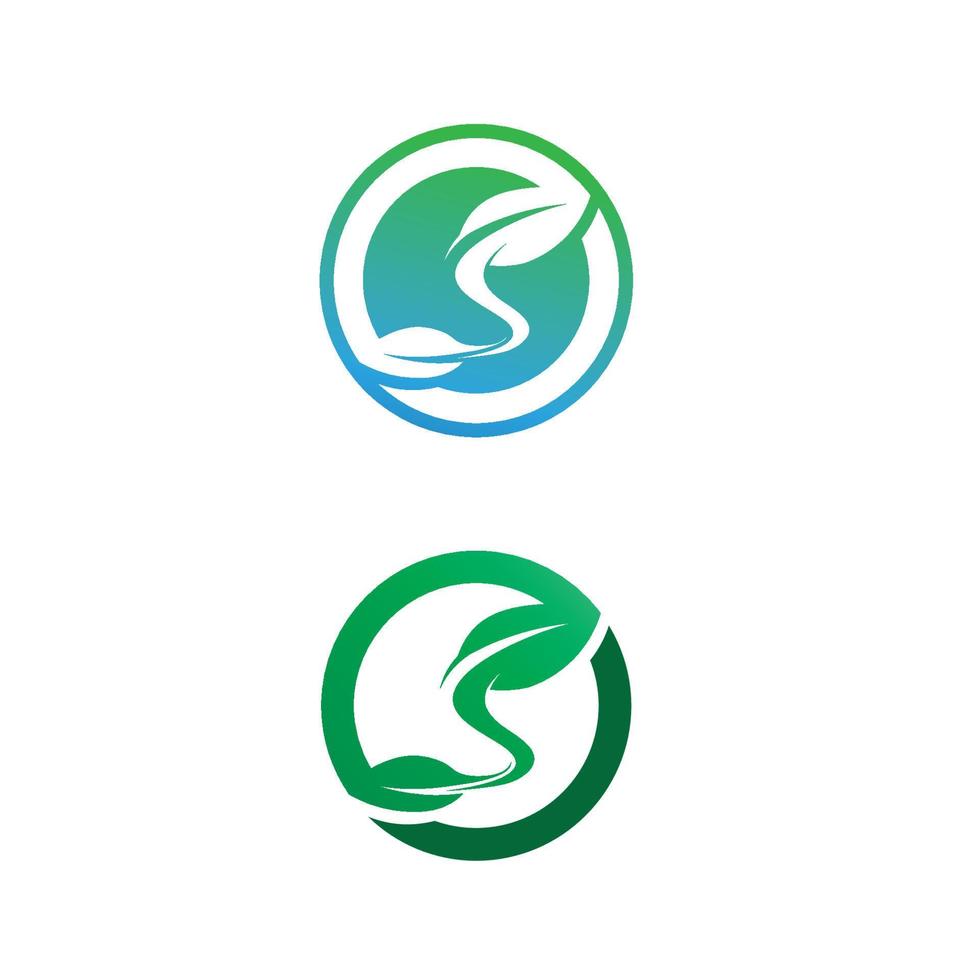 logotipos de hoja de árbol y naturaleza de la ecología de la hoja de árbol verde vector