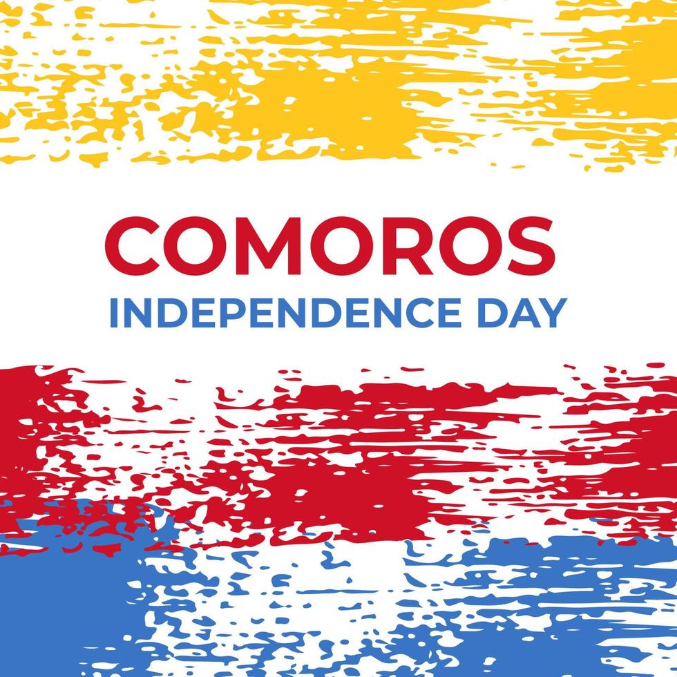 Comoros Independence Day typography poster. National holiday celebrated