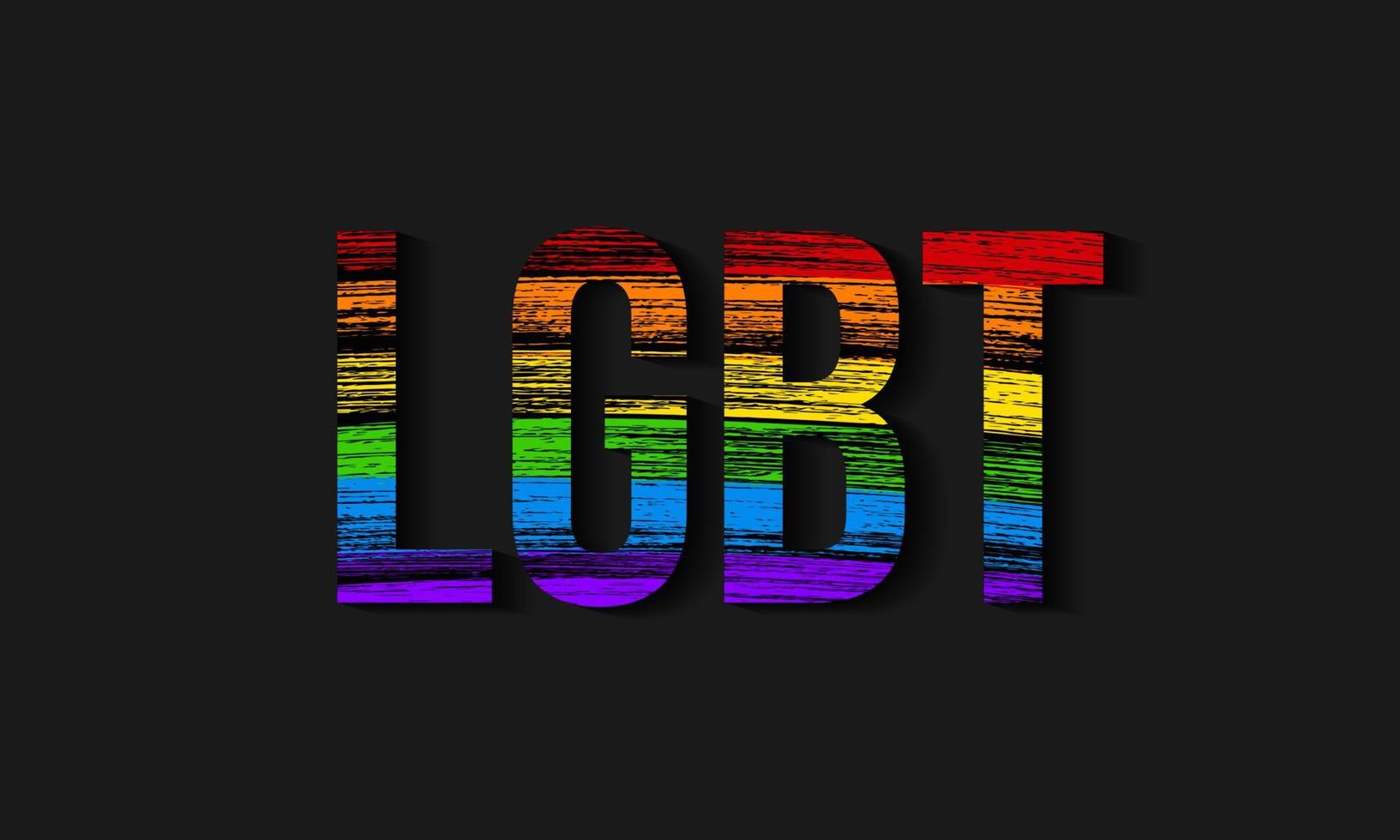 símbolo de los movimientos sociales lesbianas, del orgullo gay, bisexuales, transgénero. bandera de la comunidad lgbt. trazos de lápiz texturizan los colores del arco iris. plantilla de diseño vectorial fácil de editar. vector