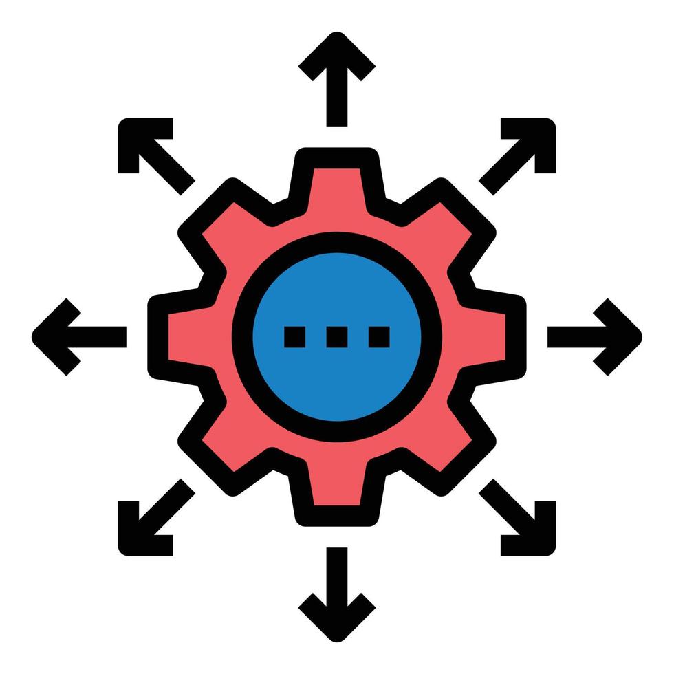 DISTRIBUTION ICON LINE COLOR . vector