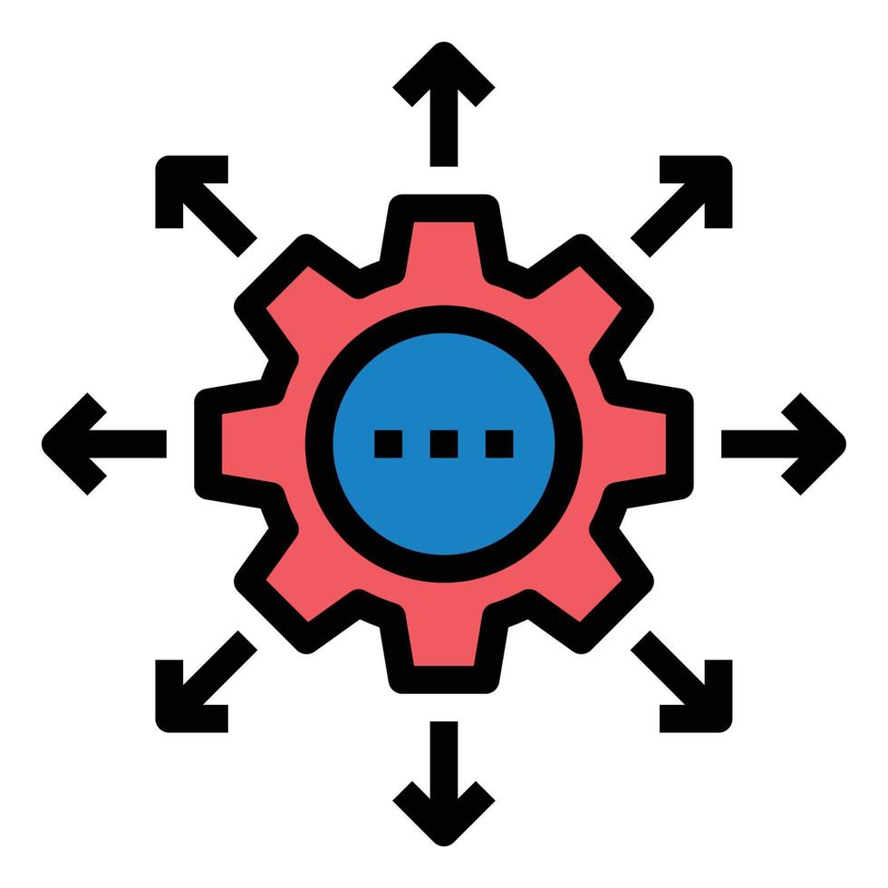 color de línea del icono de distribución. vector