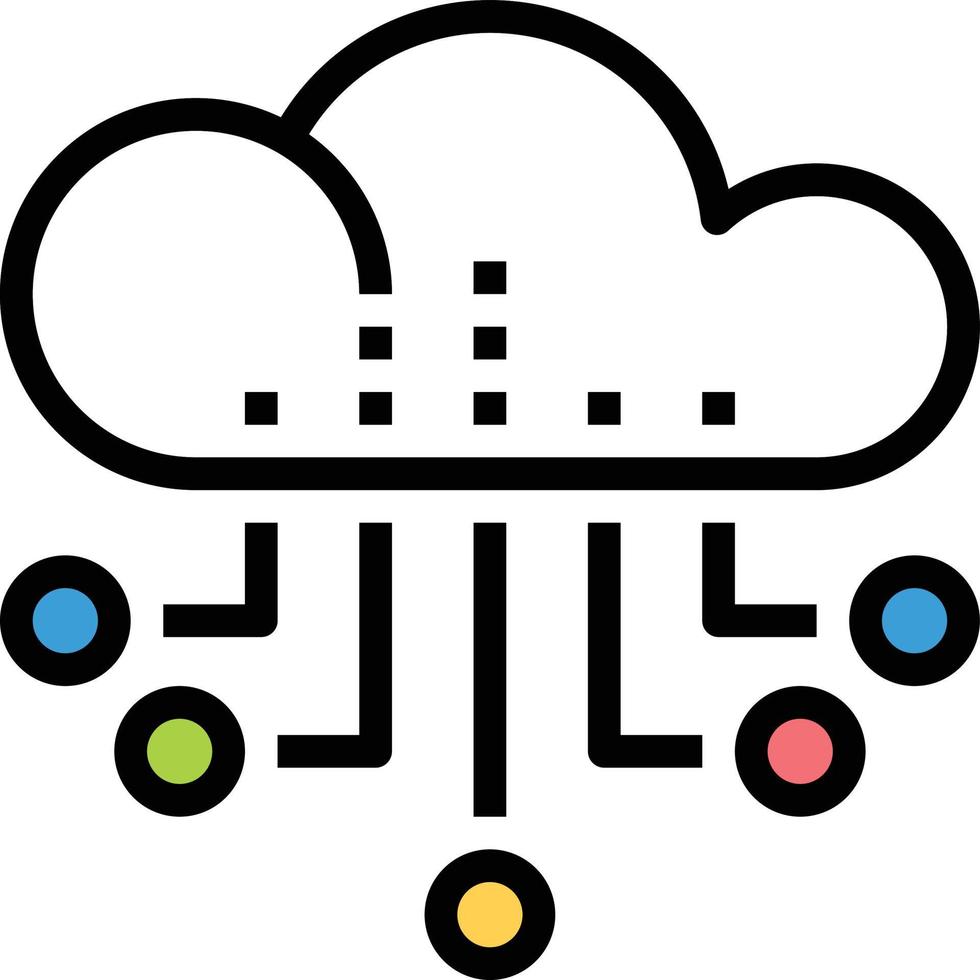 CLOUD NETWORK ICON VECTOR .