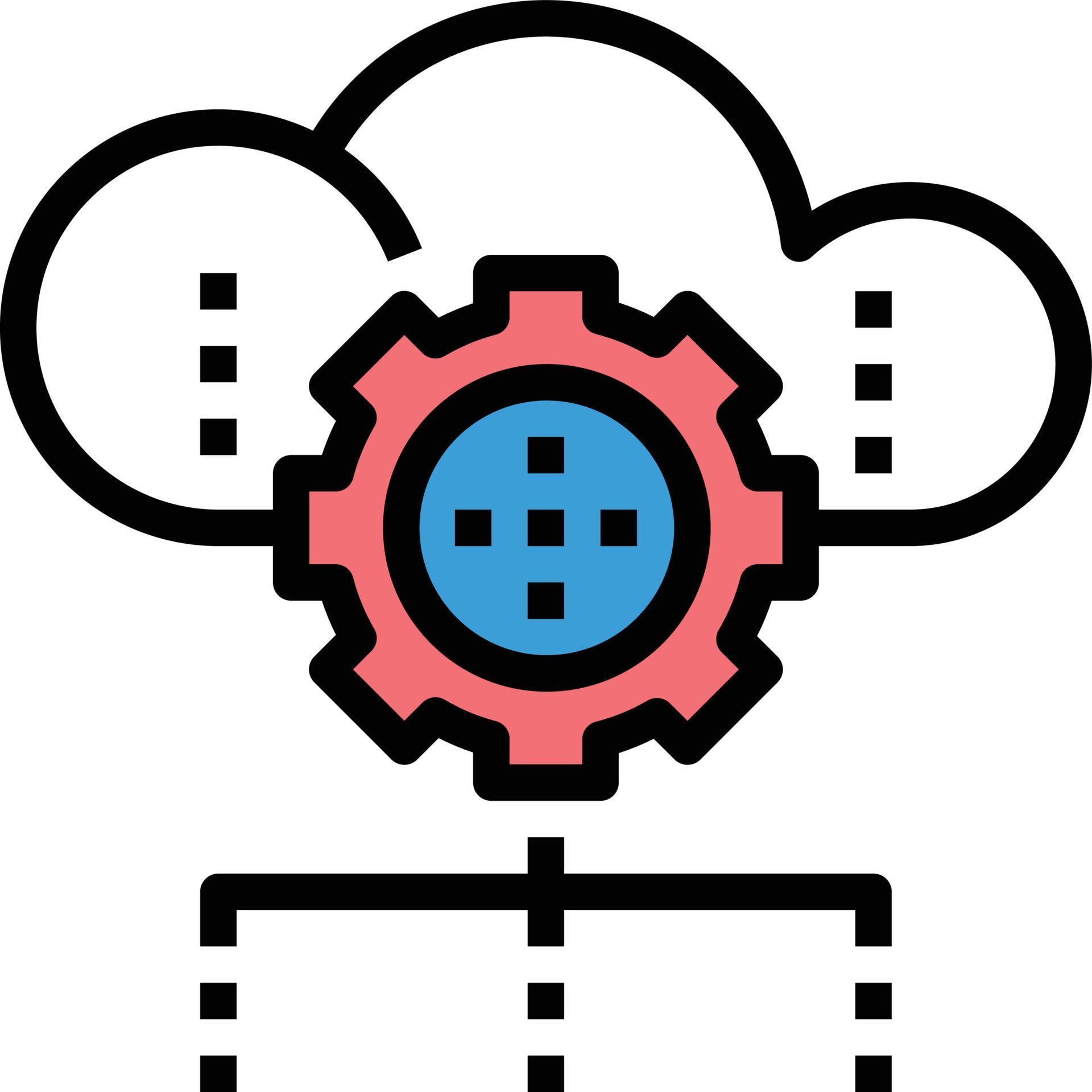 CLOUD PROCESSING ICON VECTOR . 4925886 Vector Art at Vecteezy