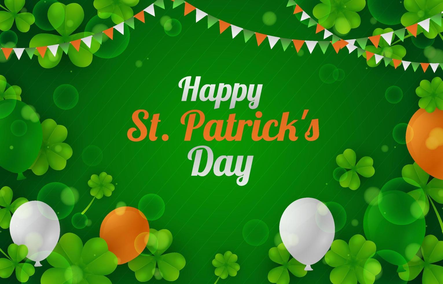 Background of St Patrick Clover Festivity vector