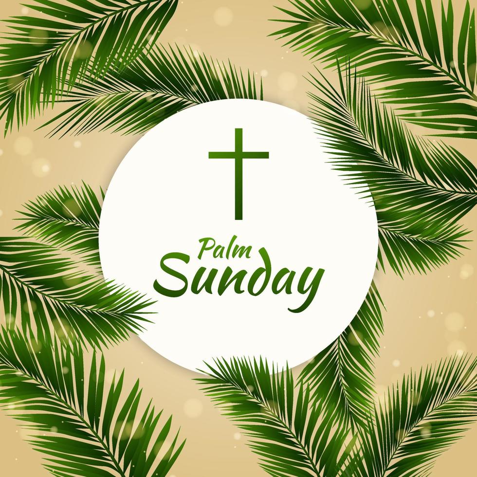 Background of Palm Sunday Green Light vector