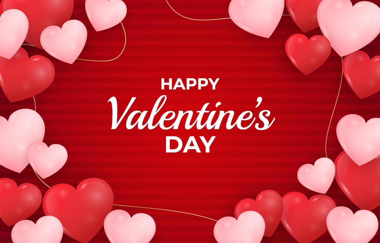 Realistic Background of Valentine Day vector