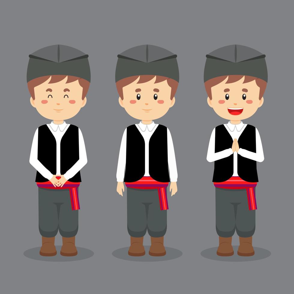 Serbia Character with Various Expression vector