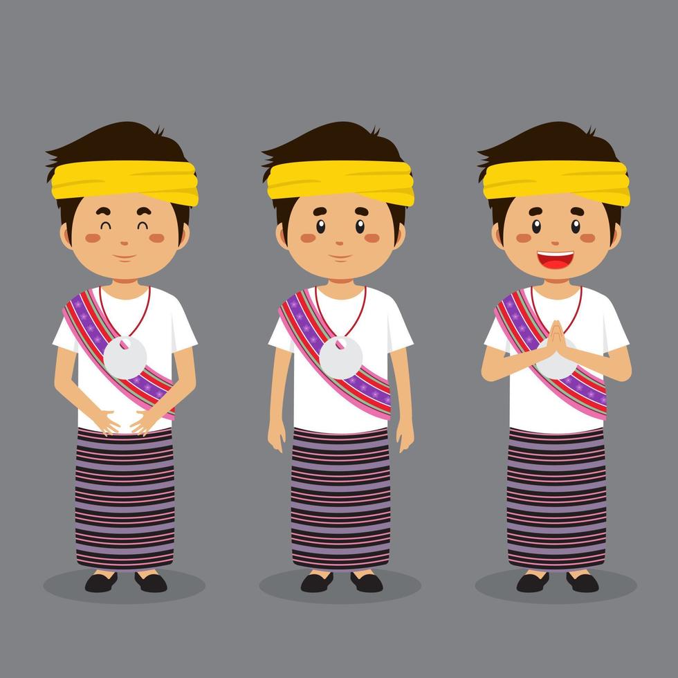 Timor Leste Character with Various Expression vector