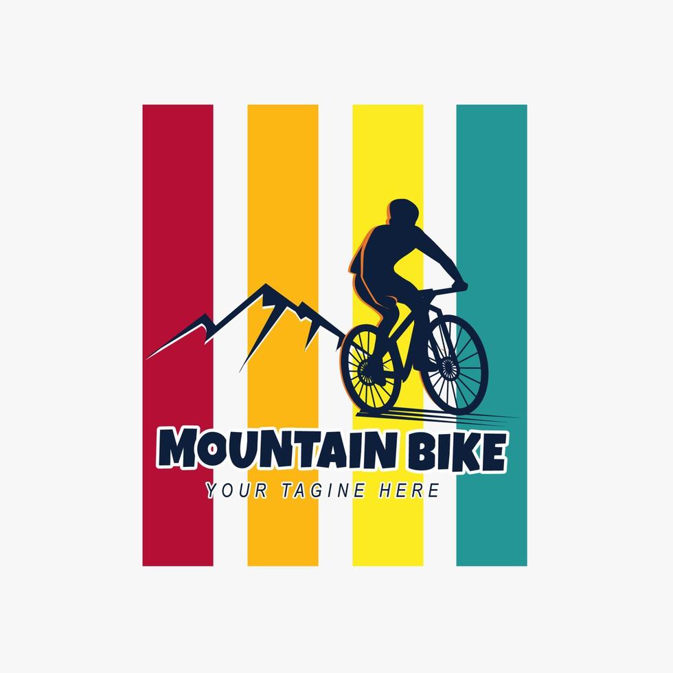 vector de ilustración de bicicleta de montaña para diseño de camiseta