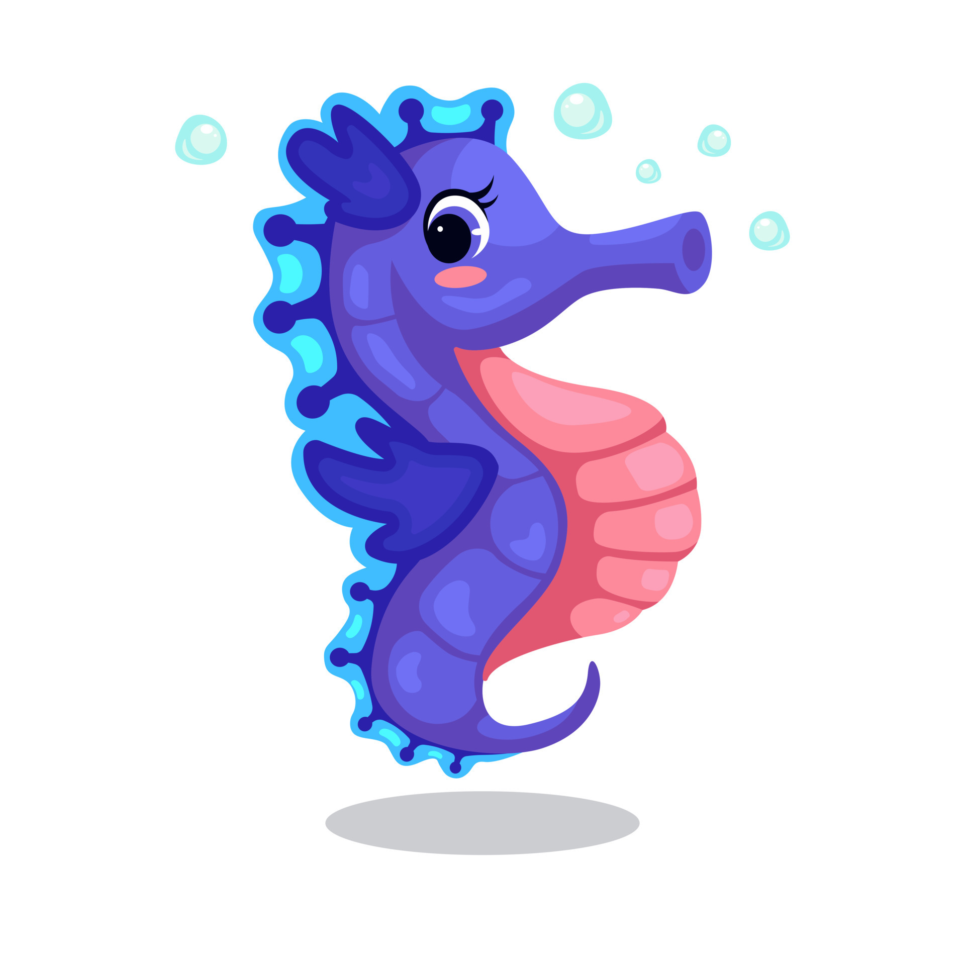 Cute seahorse cartoon vector illustration 4926297 Vector Art at Vecteezy