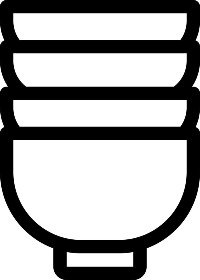 bowl line icon illustration vector