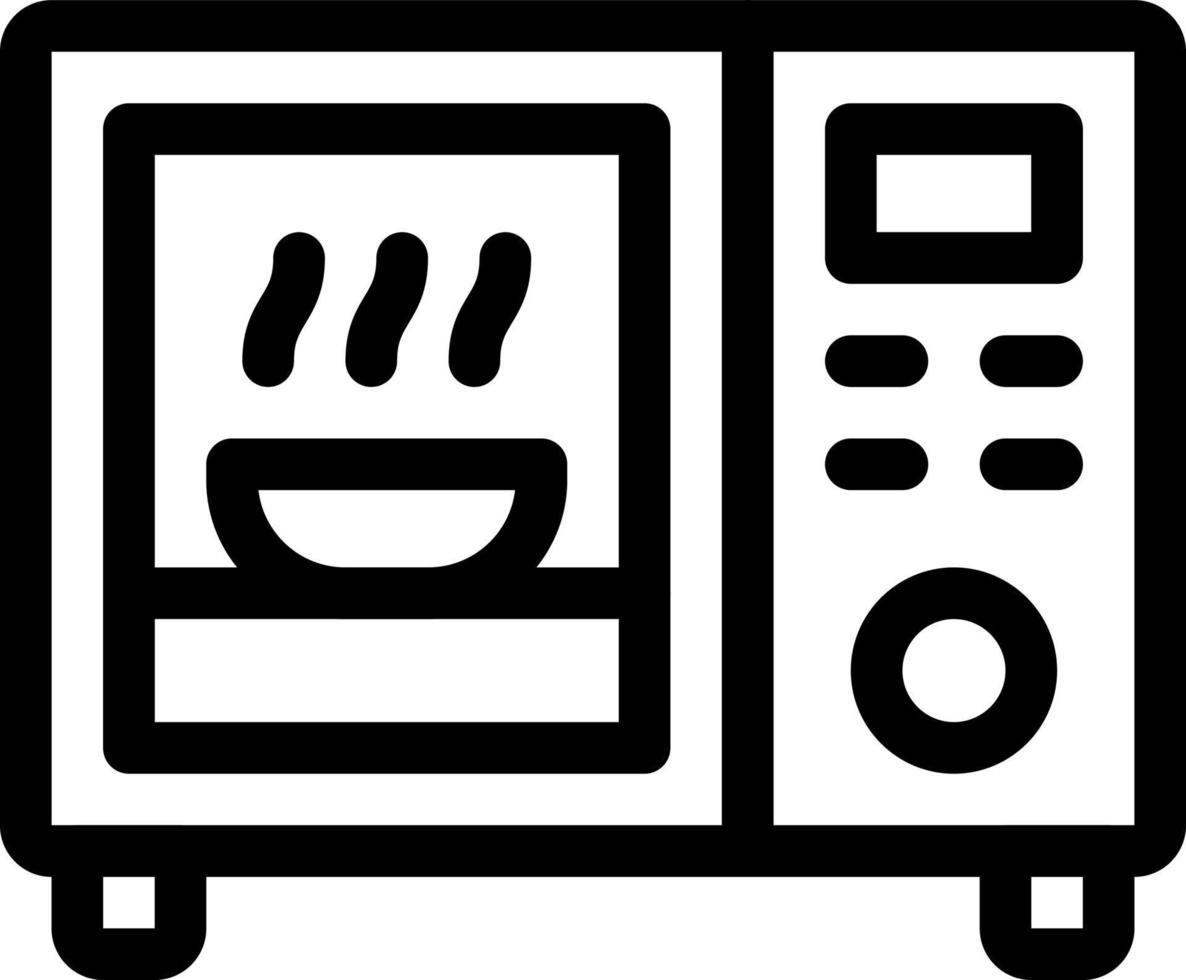 microwave line icon illustration vector