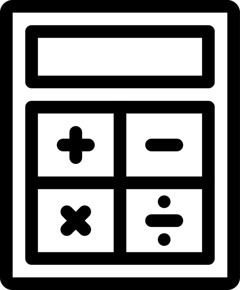 simple calculator vector icon, editable, 48 pixel