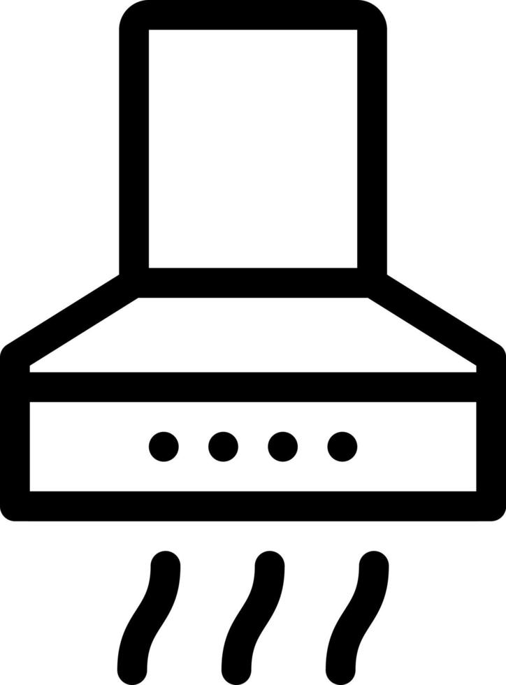 extractor hood line icon illustration vector